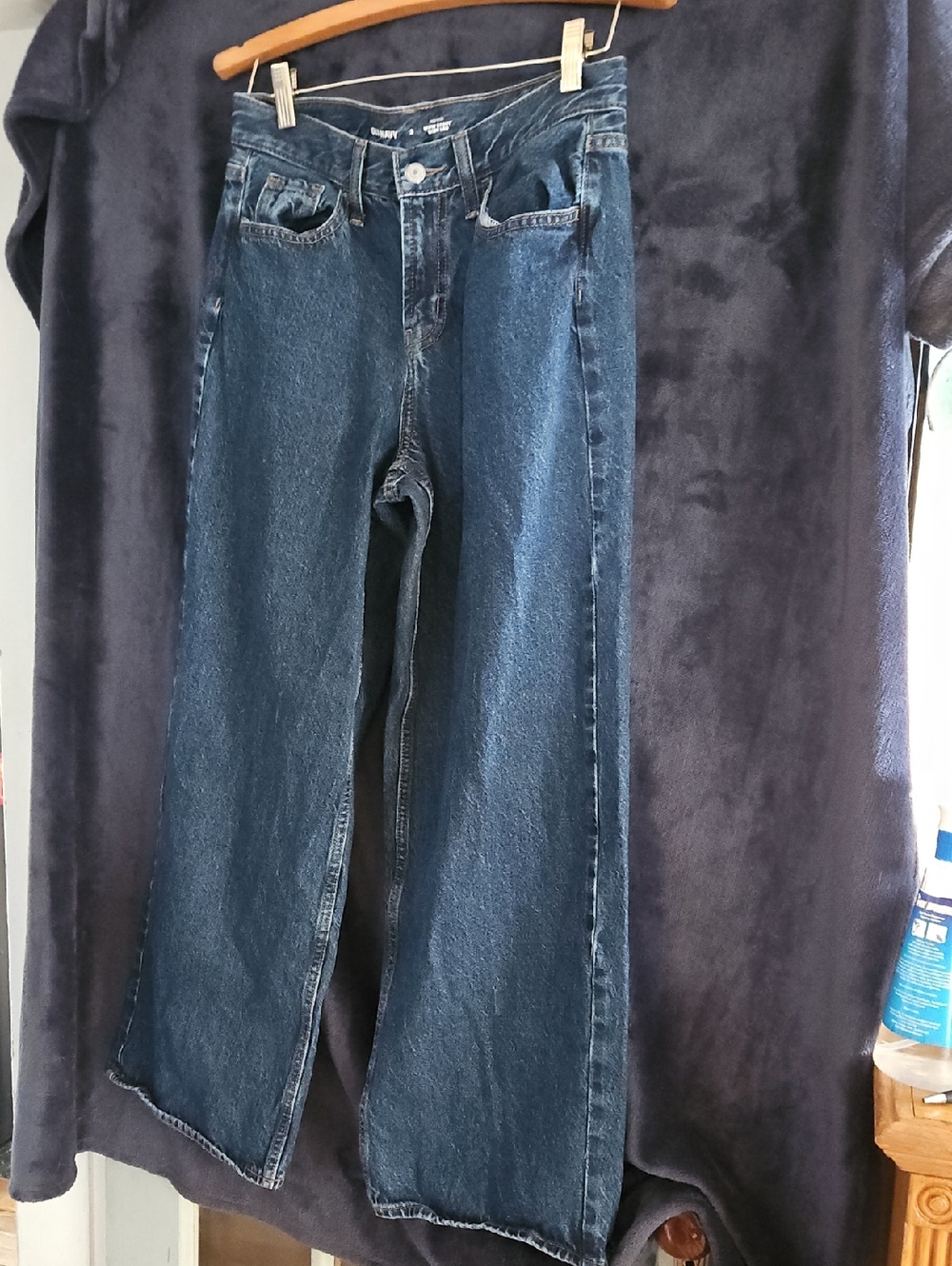 Old Navy Dark Blue Wide-Leg Jeans for Women 29"W